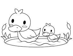 Daisy duck is glamorous, well bred and sophisticated. Printable Baby Duck Coloring Page