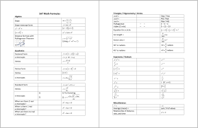 sat math formulas e math academy