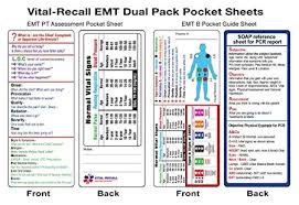 Vital Recall Emt Dual Pocket Guide 2 Separate Cards