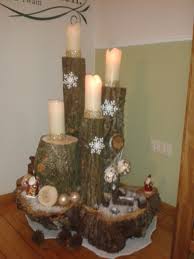 Weihnachts Advent Dekoration Mit Baumstammen Dekoration Baumstamm Advent