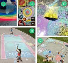Crayon kids drawing dots circles berries. 101 Genius Sidewalk Chalk Ideas To Crush Summertime Boredom What Moms Love