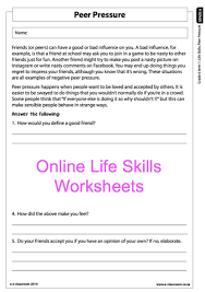 Grade 6 Online Life Skills Worksheet Peer Pressure For More Worksheets Visit Www E Classroom Co Za Peer Pressure Geography Worksheets Life Skills