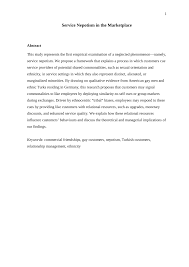 Pdf Service Nepotism In The Marketplace
