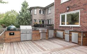 Cedar has warm colors blended in the same piece of wood. Large L Shaped Outdoor Kitchen My Outdoor Kitchen