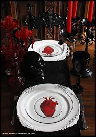 Valentine's day decor & gifts. Diy Anatomical Heart Dinner Plates Gothic Valentine S Day Me And Annabel Lee