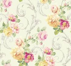 Villa Vecchia Wallpaper Item Eg50121 From Wallquest S English Garden Wallpaper Book This Book Is One Of Rose Illustration Floral Wallpaper Baroque Art