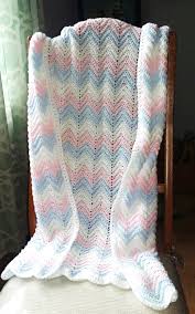 Smiling baby in blue bodysuit standing on bed in nursery room. Pink Blue Baby Blanket 36 X 28 Baby Blanket Crochet Pattern Blue Baby Blanket Baby Blanket Crochet