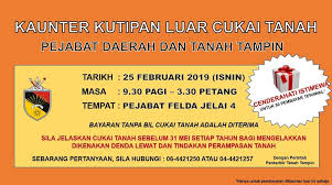 Pertanyaan cukai tanah negeri sembilan. Jom Bayar Cukai Tanah Pejabat Daerah Dan Tanah Tampin Facebook