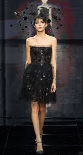 Black Tulle Strapless Cocktail Dress Lbd Giorgio Armani Prive Fall Winter 2014 Couture Paris Fashion Fa Moda Autunno Inverno Moda Autunno Moda Alta Sartoria
