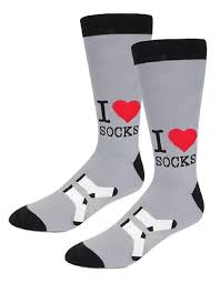 I Love Socks Men S Socks With Heart In Gray And Black Socks Fashion Socks Crew Socks