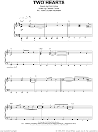 Two hearts is a song by phil collins from the soundtrack to the film buster (1988). Collins Two Hearts Sheet Music For Piano Solo Pdf