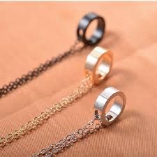 Die angebote zum valentinstag sind leider abgelaufen. Japanische Und Koreanische Einfache Metall Kreis Ring Geometrie Halskette Edelstahl Farbe Paar Schmuck Einzelteile Valentinstag Geschenk Kette Halsketten Aliexpress