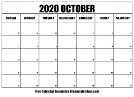 This is the list of best printable 2020 monthly calendar or planner templates available for you to download. Free Printable October 2020 Calendar July Calendar Calendar Printables Calendar Template