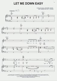 Sheet music single sheet music by the beatles : Let Me Down Easy Piano Sheet Music Onlinepianist