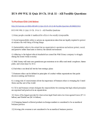 Bus490 Wk 11 Quiz 10 Ch 10 11 All Possible Questions This Or That Questions Quiz Social Responsibility