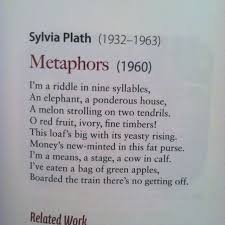 Metaphors Sylvia Plath A Classic About Being With Child Metaphor Poems Words Sylvia Plath