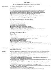 Retail Pharmacy Technician Resume Samples Velvet Jobs