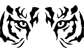 Tiger Eyes Wild Cat Animal Decal Car Truck Window Wall Laptop Vinyl Sticker Tiger Silhouette Tiger Stencil Tiger Art