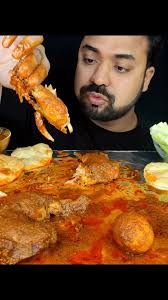 Huge Spicy Chicken Curry, Egg Curry, Luchi Eating Show