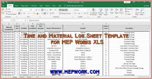 The labeling electrical panel template also by having the excel file of this fuse box label, you can edit it at any time if you find mistakes on your fuse panel diagram, or change a circuit later on, or add additional circuit. Time And Material Log Sheet Template For Mep Works Xls