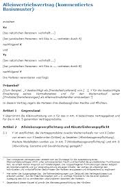 Muster für vertrag über eine partnerschaft zwischen unternehmen als pdf & word herunterladen. Alleinvertriebsvertrag Muster Zum Download