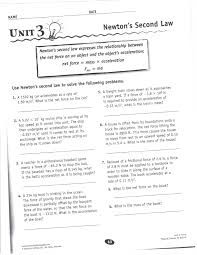Newton S 2nd Law Worksheet And Key Physical Science Newton S 2nd Law Free Math Worksheets Newtons Laws Worksheet Template