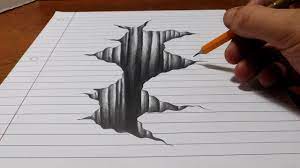 3d block letters are great for headings, posters, and birthday cards. Trick Art On Line Paper Drawing 3d Hole Youtube