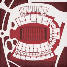 davis wade stadium at scott field map art