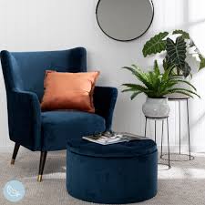 Navy Blue Corner Feature Chair Blue Chairs Living Room Velvet Sofa Living Room Blue Accent Chairs Living Room