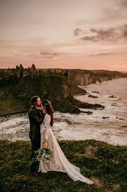 Dunluce Castle Elopements Northern Ireland Vow Renewal Irish Elopements Adventureelopement Elopement Irishe Elope Wedding Sunset Wedding Ireland Wedding