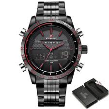 Naviforce Fashion Men Sports Full Steel Wrist Watch Mens Sport Watches Clocks Fashion Watches For Men