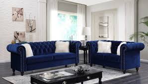 Loyolady royal blue velvet curtains & drapes for bedroom 102 inches long 2 panels sets room darkening grommet top nursery curtains for girls bedroom 52 w x 102 l 4.5 out of 5 stars 51 $65.99 $ 65. Maya Sofa In Royal Blue Velvet Fabric W Options