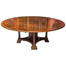 Round to round expandable dining table with hidden leaves. Jupe Dining Table Burr Ref No 03135 Regent Antiques