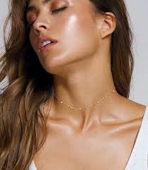 Satellite Choker Necklace, Gold Choker Necklace, Simple Beaded Choker,  Dainty Choker Necklace, Layering Choker Necklace,tiny Choker Necklace