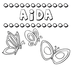 Desenho Do Nome Aida Para Imprimir E Pintar Imagens De Nomes