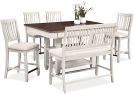 Glendale Kitchen Island 4 Stools And Bench Value City Furniture Dining Room Sets Breakfast Nook Table Value City Furniture
