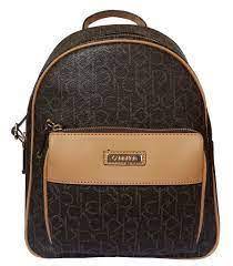 ملك من بوت خصم calvin klein womens monogram signature backpack brown for  sale - temperodemae.com