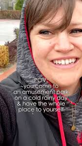 Most people stay away from amusement parks when the weather forecast is  cold/gloomy/rainy