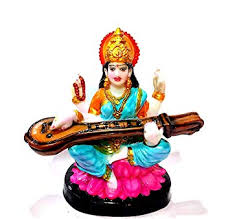 The goddess saraswati is the mother of the vedas. Buy Krishnagallery Saraswati Mata Murti Polyresin Statue For Pooja Idol 10 Inch Online At Low Prices In India Amazon In
