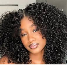 100% human hair Kinky curly Wig