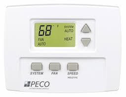 First of all, the auto and on setting on your thermostat is a setting that controls your heating and cooling system's fan. Peco Fan Coil Thermostat Line Voltage Low Voltage Thermostat Control Range 50 To 90 F 2nca6 Ta170 001 Grainger