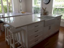 Minimum 42 inches near a work area or 36 inches elsewhere. Modern Kitchen Island With Sink And Seating Novocom Top