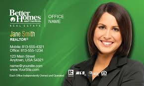 Green Better Homes And Gardens Business Cards For Realtors Realtor Business Cards Real Estate Business Cards Better Homes And Gardens