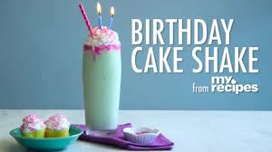 Use hand mixer and blend until batter is smooth and well blended: How To Make A Birthday Cake Shake Myrecipes Youtube