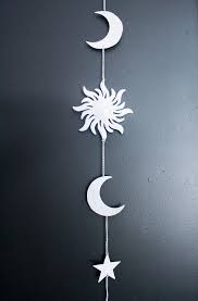 Celestial Wall Hanging Sun Wall Decor Stars Wall Decor Hanging Wall Decor