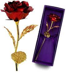 12:46 lpx tech рекомендовано вам. Amazon Com Unite Stone 24k Gold Rose Artificial Flowers Red Rose Flowers Artificial For Decoration Great Gift For Girlfriend Gift Wedding Mom Gifts Birthday Home Kitchen
