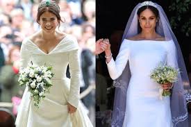 Meghan markle and prince harry were (finally) married in a very royal wedding ceremony on saturday, which was attended by 600 invited guests, a ton of members of the public, and, oh. Princess Eugenie S Second Royal Wedding Dress Compared To Meghan Markle S