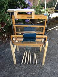 I Converted My Table Weaving Loom To A Floor Standing With Pedals I Built The Stand And A Small Attachment For The Loom Weaving Loom Blanket Weaving Textiles