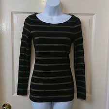 Black And Gold Top Womens Banana Republic Top Long Sleeve Black With Gold Stripes Women S Size Xs Fashion Clothing Shoes Accessories Womensc Clothes For Women Sweaters Womens Sizes