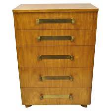 Antique marble dresser white birch base dark marble top. John Stuart Mid Century Modern Art Deco Birch Chest Dresser Sculpted Bronze Pull For Sale At 1stdibs